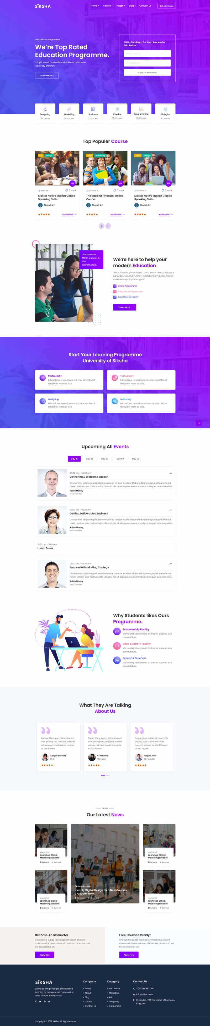 在线课程教育服务机构html模板 - KingHub