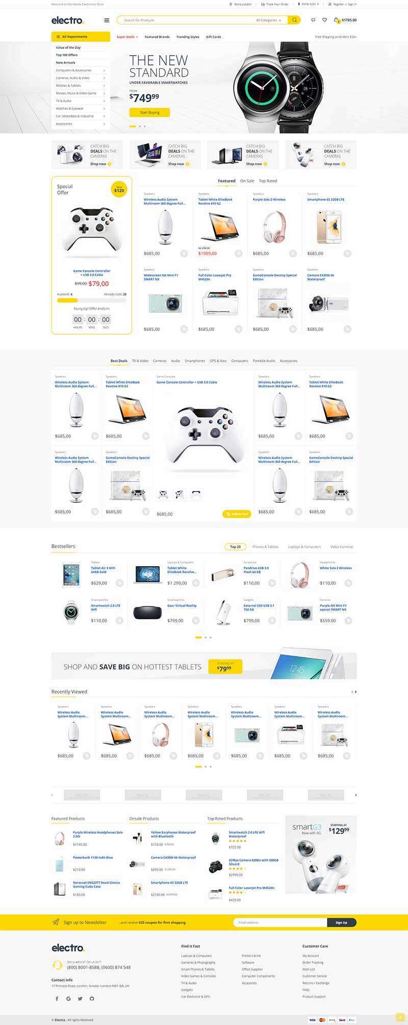 简洁明亮的综合型电子商城html模板 - KingHub