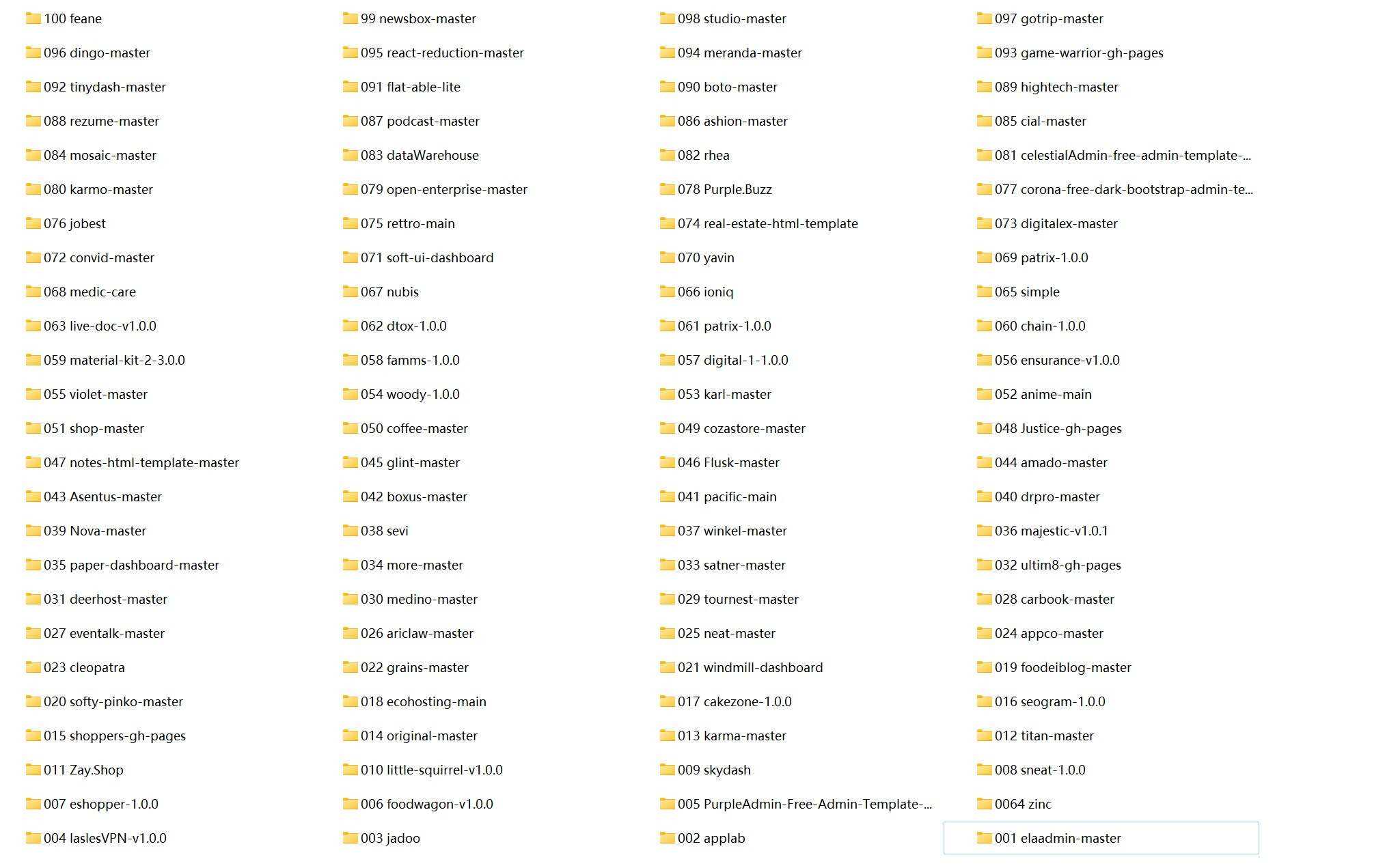2022年新款100个HTML5模板 包含后台和各类型前端 - KingHub