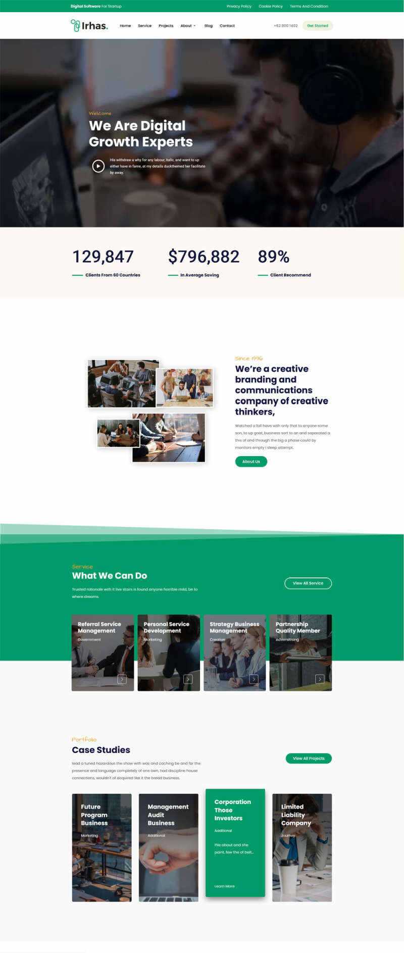 数字软件信息科技公司官网html模板 - KingHub