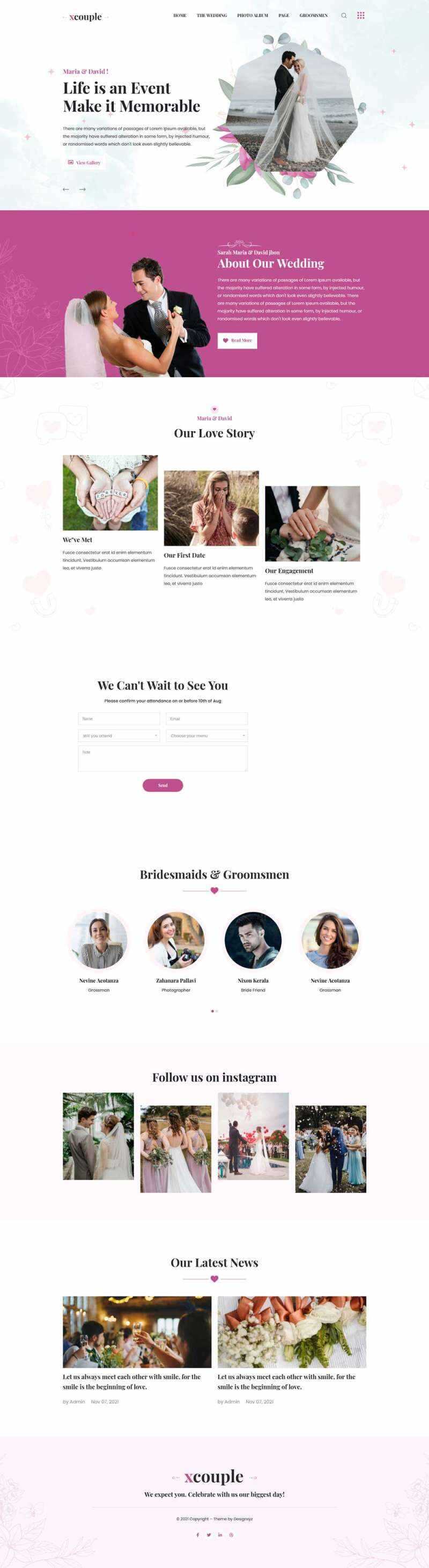 婚礼图片相册展示HTML模板 - KingHub