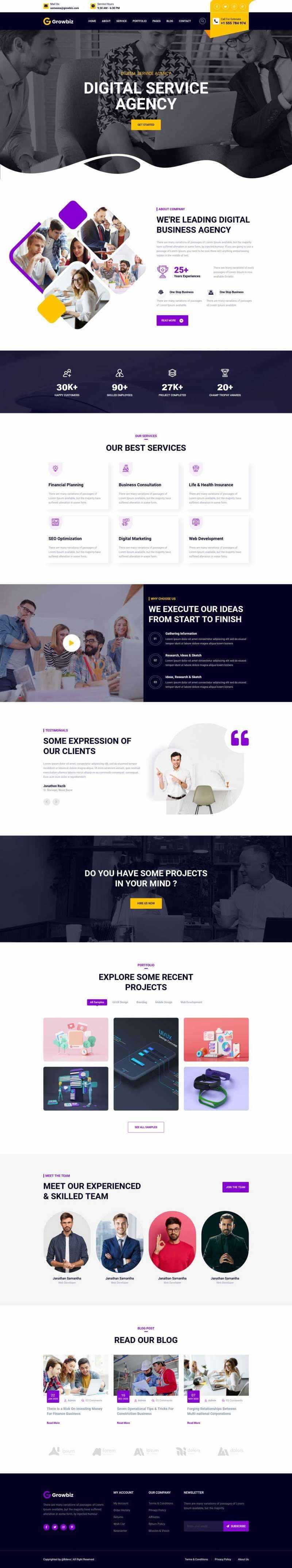Bootstrap数字软件服务官网HTML5模板 - KingHub