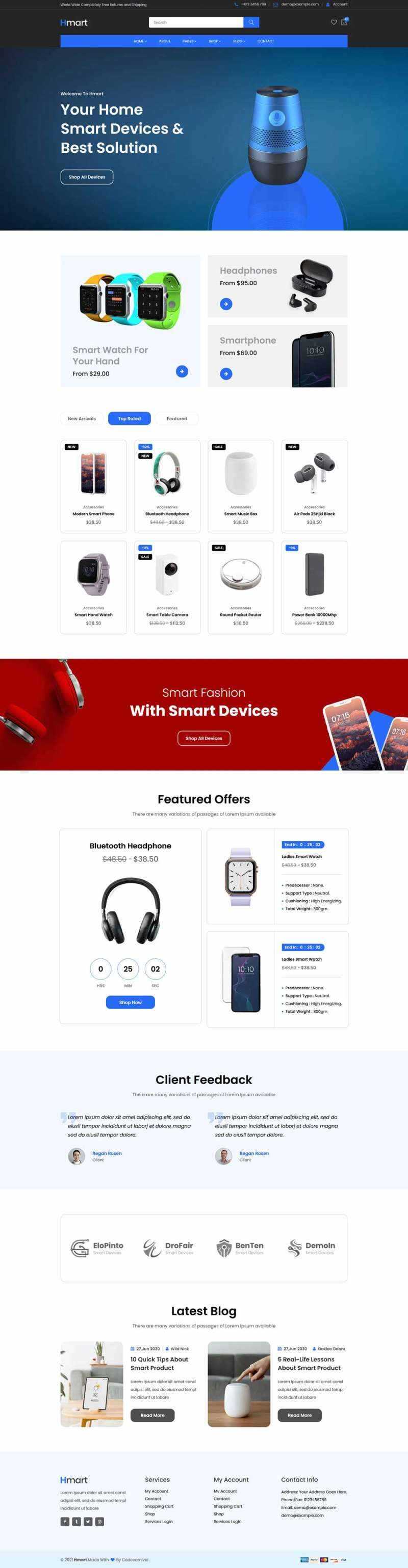 智能数码产品销售商城HTML模板 - KingHub