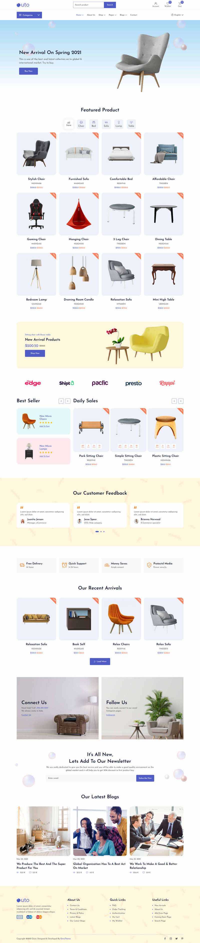 响应式的家具店铺HTML模板 - KingHub