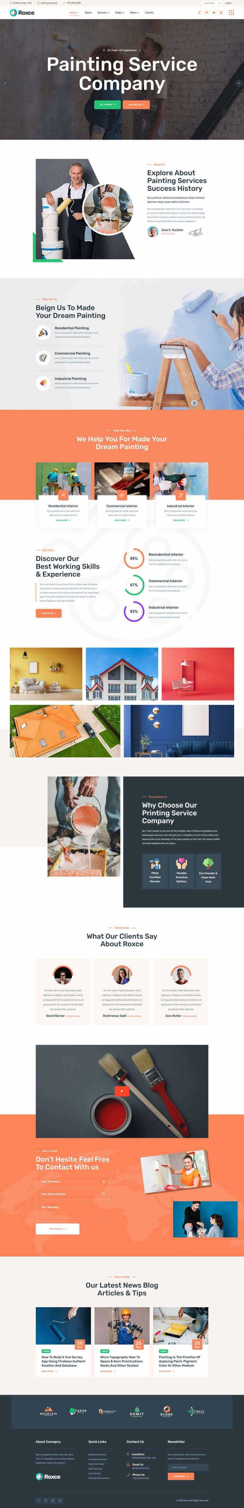 Bootstrap5响应式涂料油漆厂家网站html模板 - KingHub