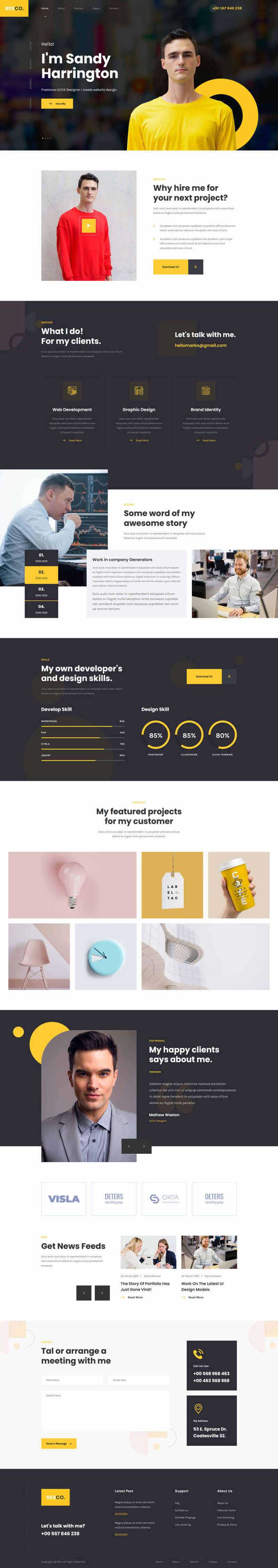 响应式个人简历介绍html5模板 - KingHub