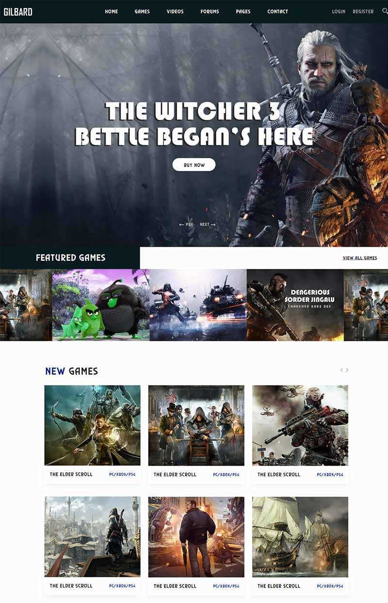 Bootstrap响应式游戏网站html模板 - KingHub