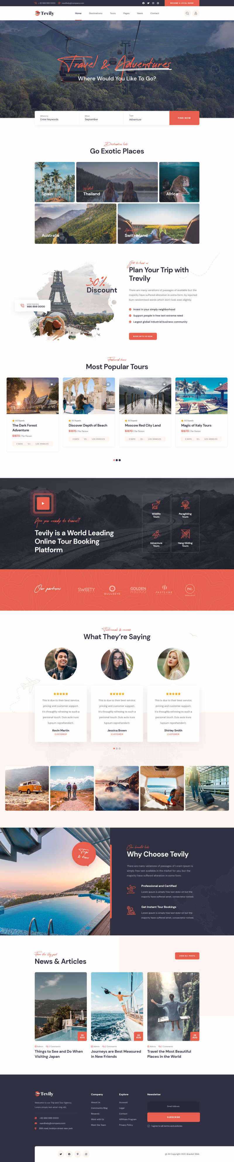 响应式的旅游团报名服务网站html模板 - KingHub