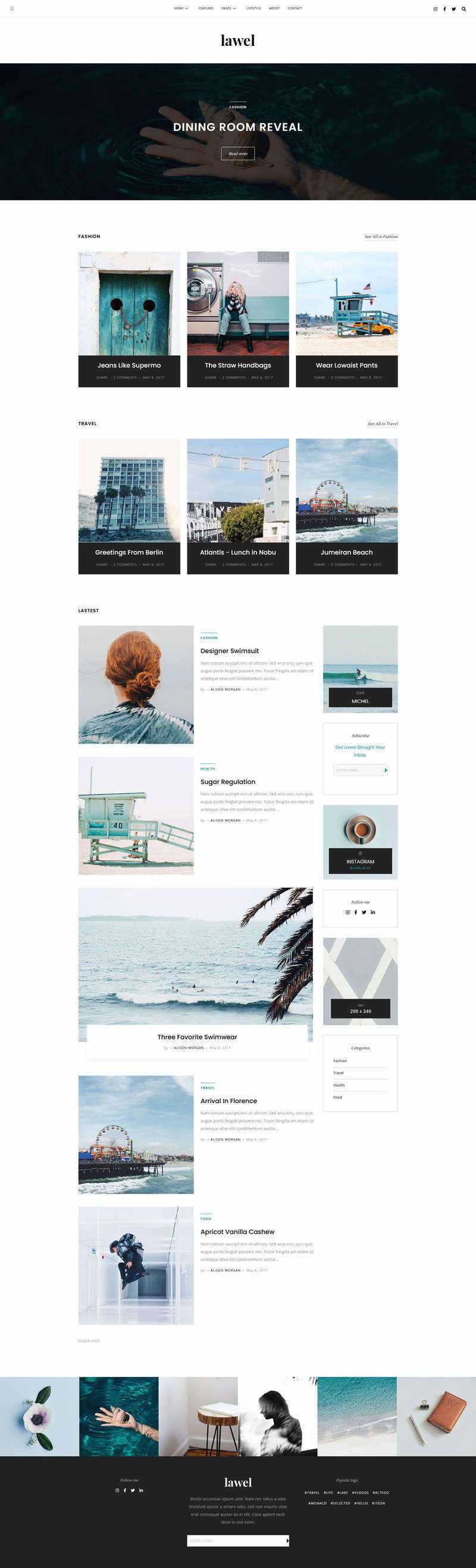 BootStrap5旅游图文相册博客HTML模板 - KingHub