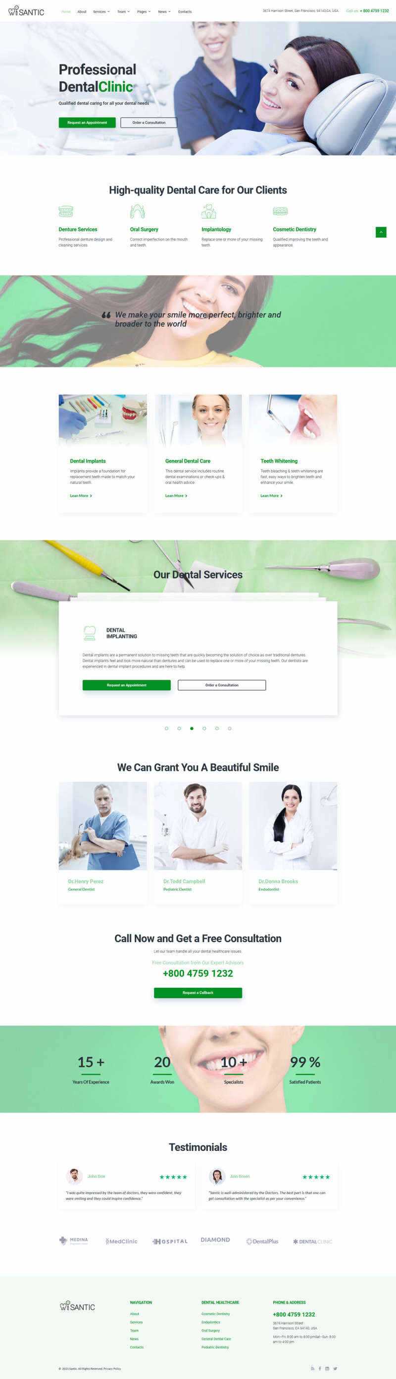 bootstrap牙科整形医院官网HTML5模板 - KingHub