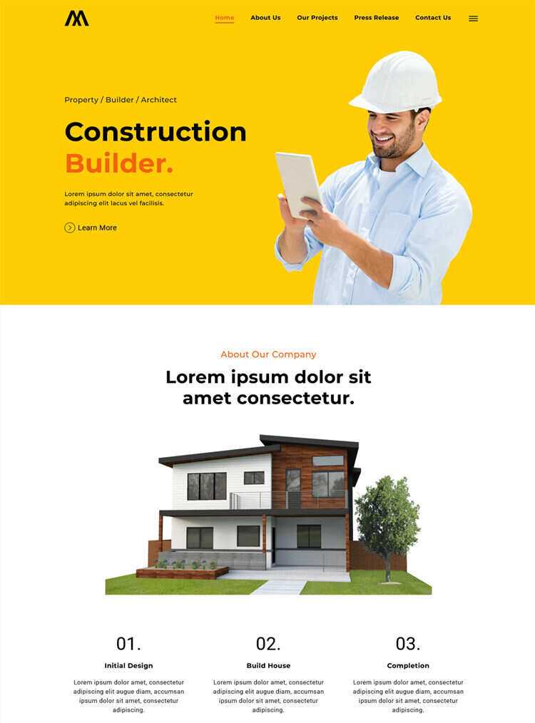 房地产建筑开发商网站html5模板 - KingHub