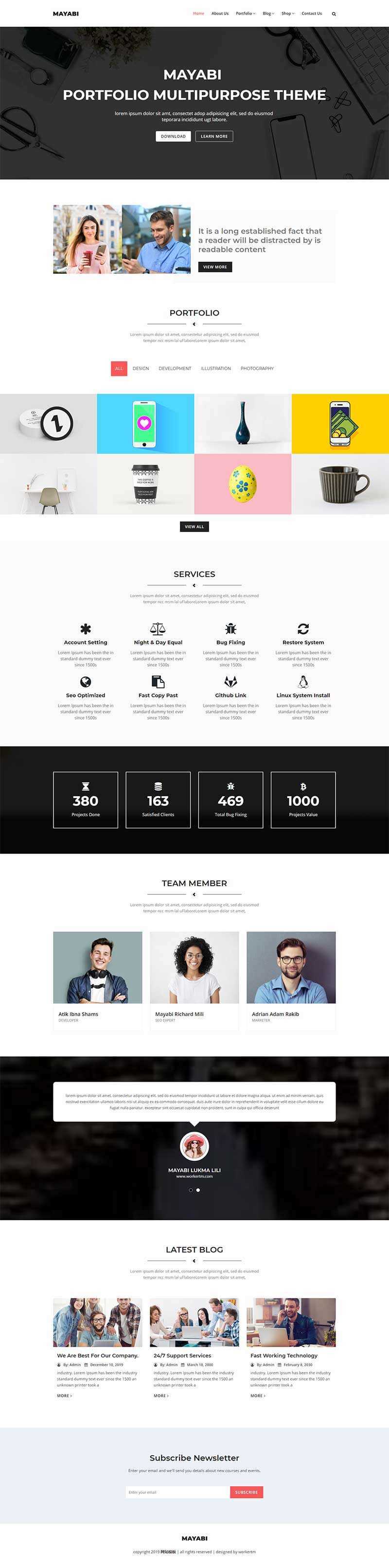 响应式多用途的公司业务展示HTML5模板 - KingHub