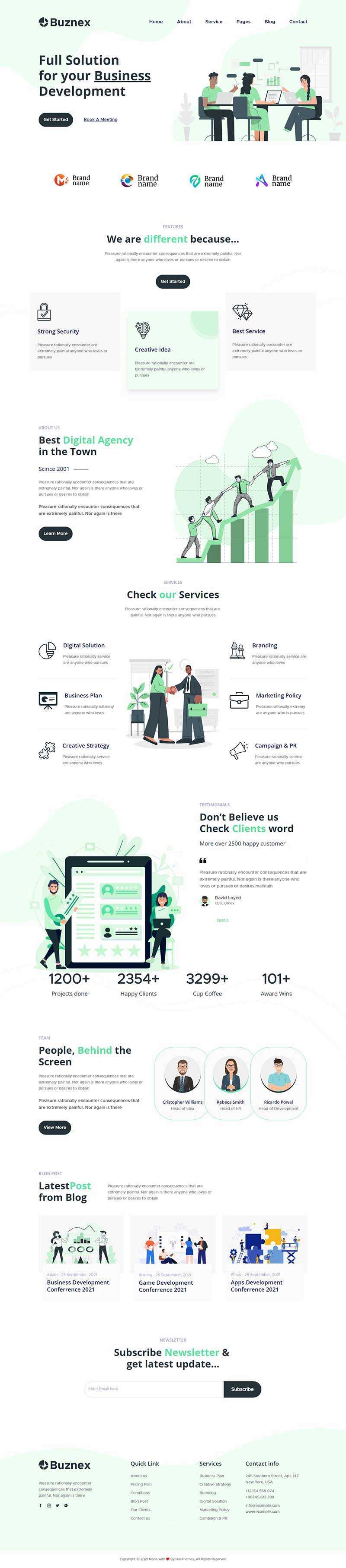 通用的公司业务产品展示响应式html模板 - KingHub