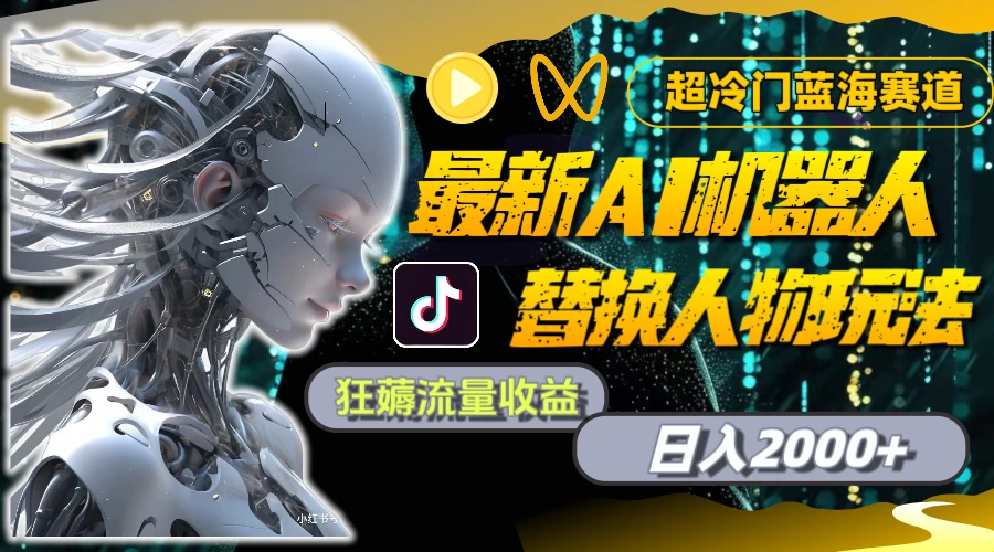 最新AI机器人替换人物玩法，超冷门蓝海赛道，日入2000+，狂薅流量收益 - KingHub