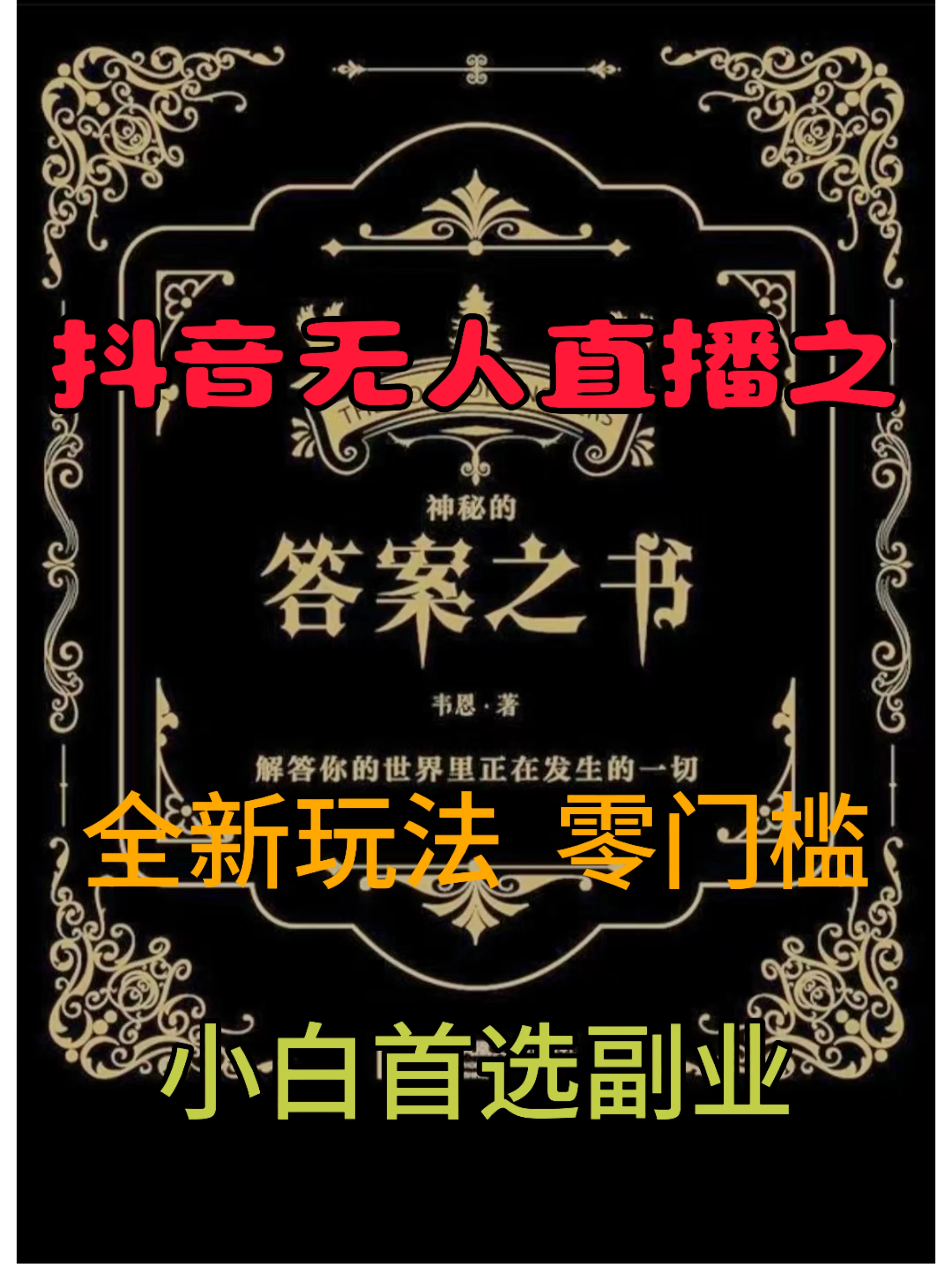抖音无人直播之答案之书，日入2K+，全新玩法 - KingHub