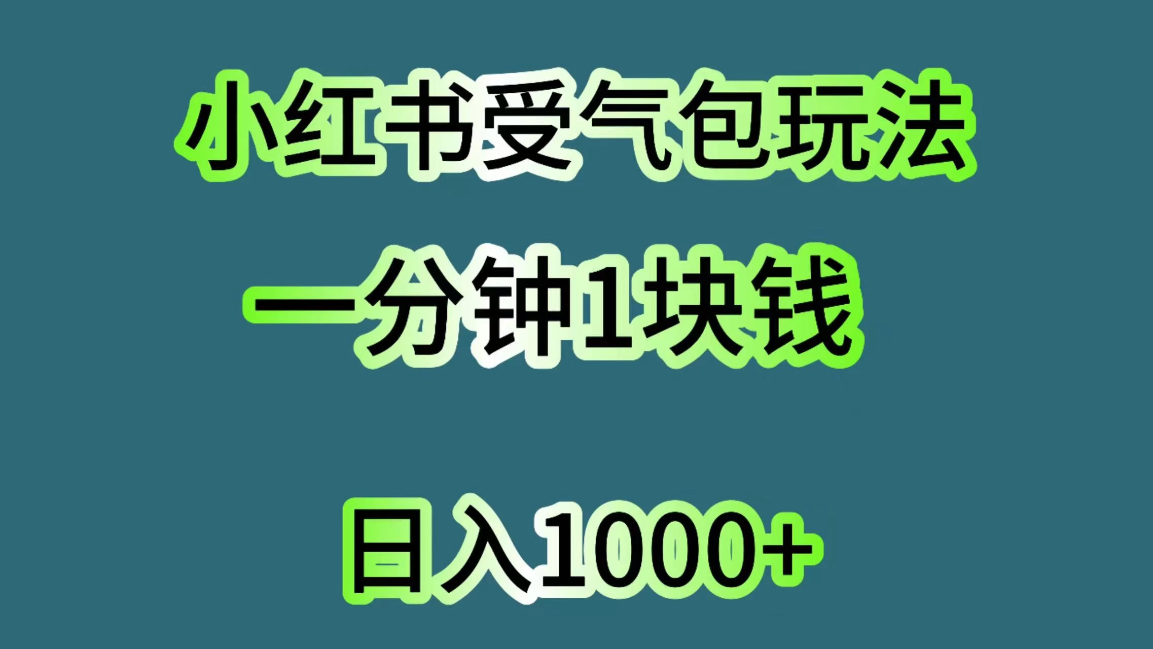 小红书受气包玩法，一分钟一块钱，日入1000+ - KingHub