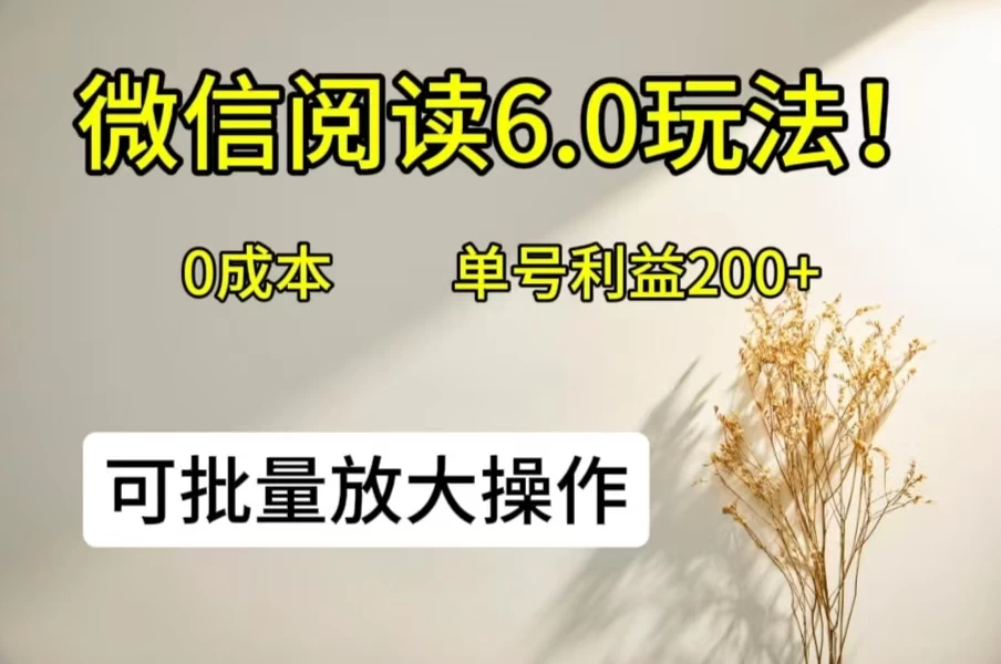 微信阅读6.0玩法！0撸，单号利益200+，可批量放大操作 - KingHub