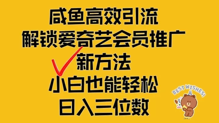闲鱼高效引流，解锁爱奇艺会员推广新玩法，小白也能轻松日入三位数 - KingHub