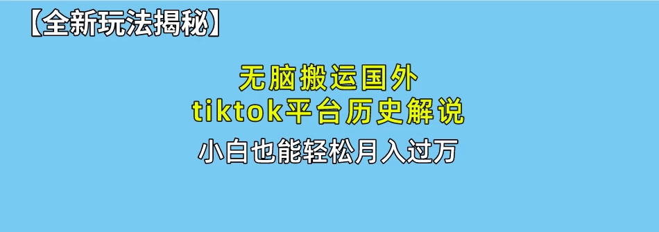 史上最简单！搬运TikTok历史视频，驱虫后轻松月赚万元 - KingHub