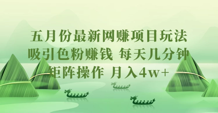 五月份最新网赚项目玩法，吸引色粉赚钱，每天几分钟，矩阵做号，月入4万+ - KingHub