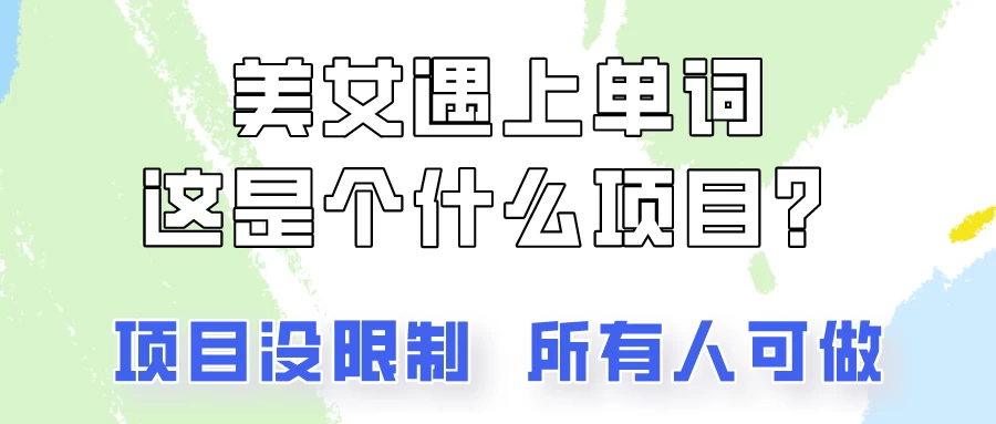 2024美女号单词暴力玩法，上手非常简单，轻松日收入500+ - KingHub