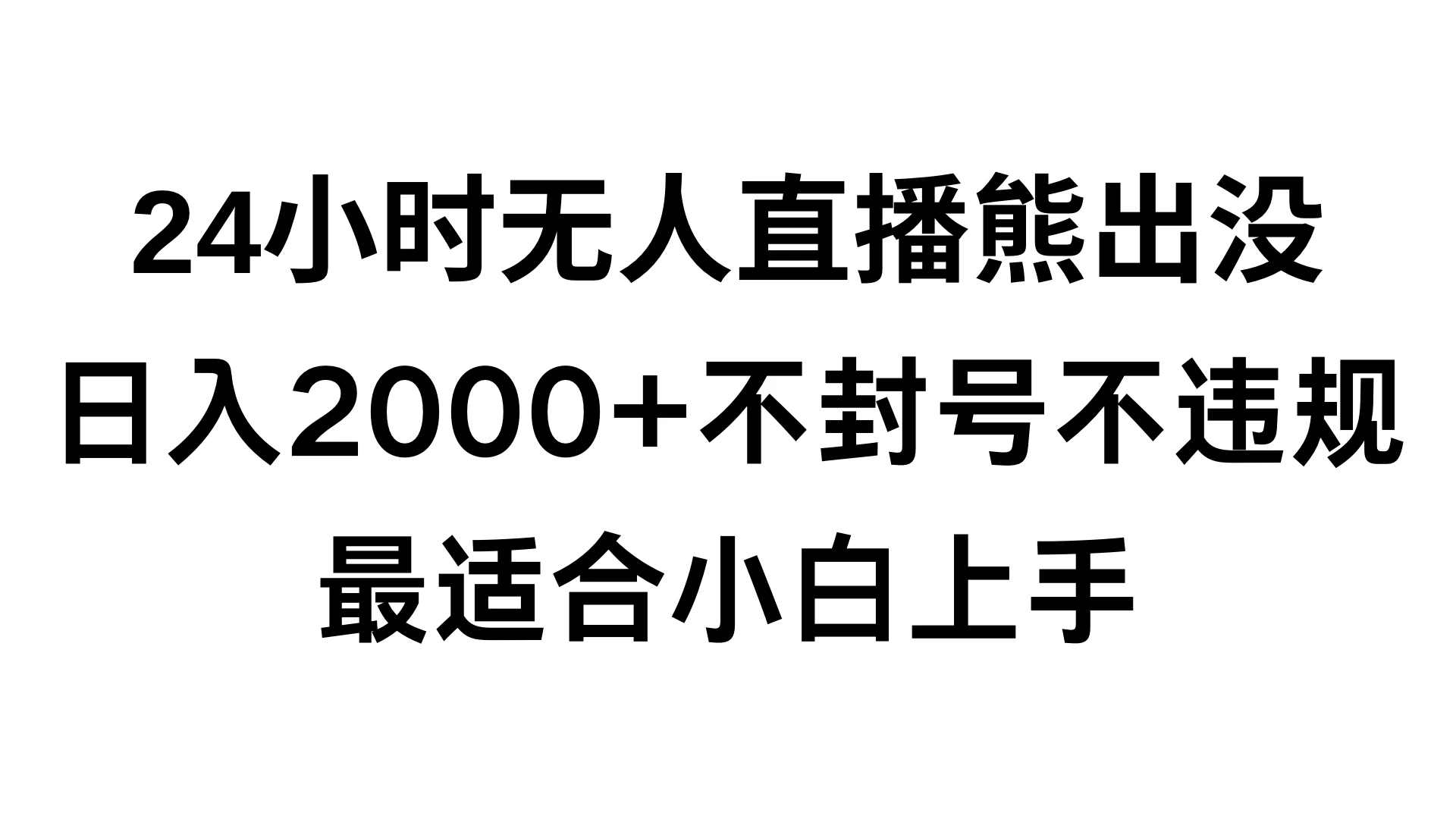 快手24小时无人直播熊出没，不封直播间，不违规，日入2000+，最适合小白上手，保姆式教学 - KingHub
