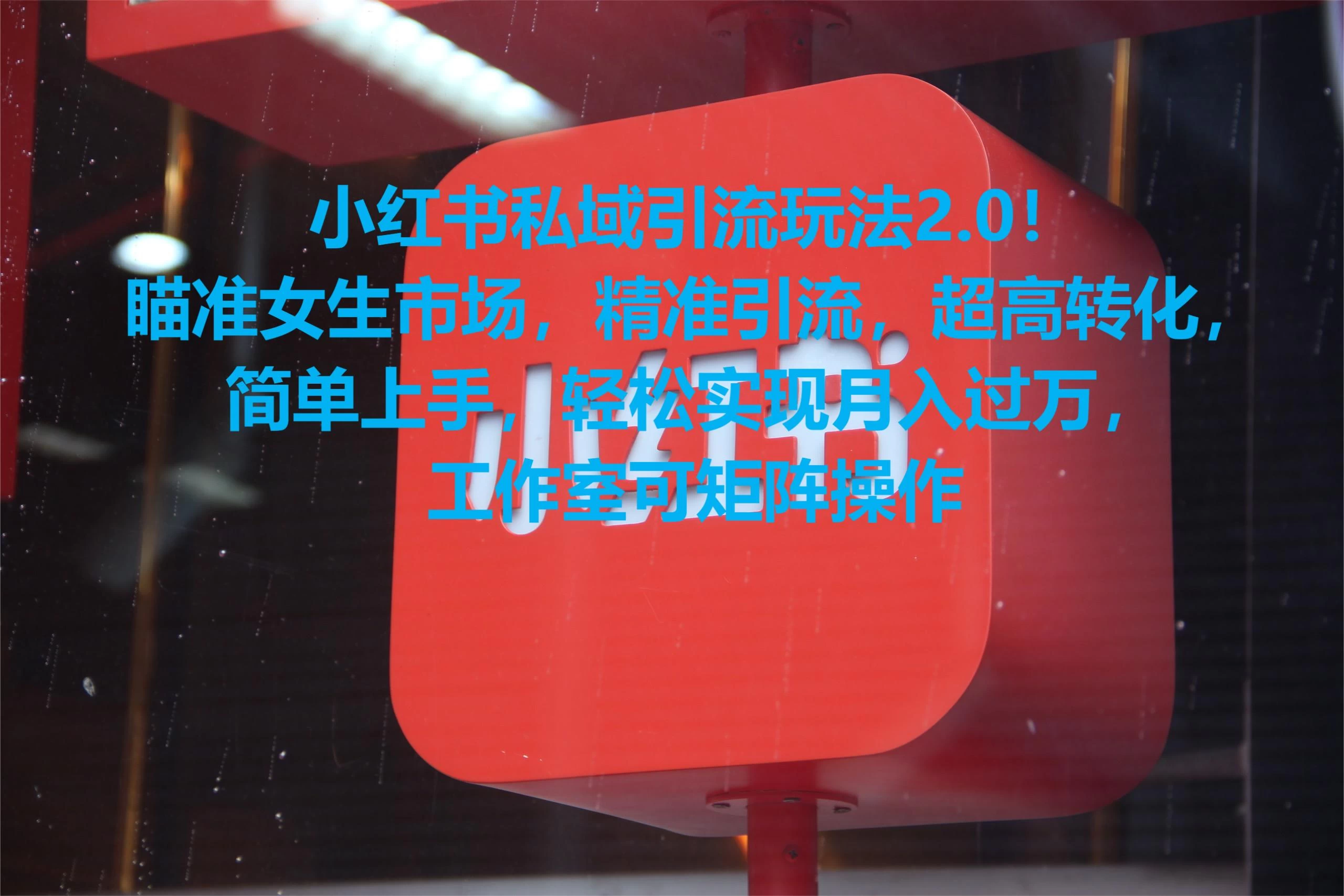 小红书私域引流玩法2.0！瞄准女生市场，精准引流，超高转化，简单上手，轻松实现月入过万，工作室可矩阵操作 - KingHub
