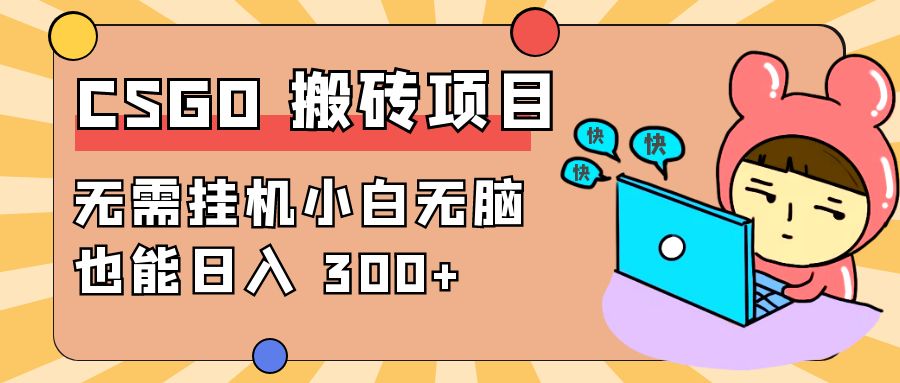 最新 CSGO 游戏搬砖项目，无需挂机小白无脑也能日入 300+ - KingHub