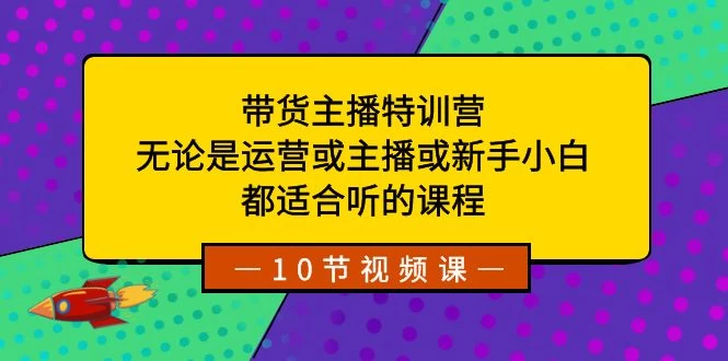 带货主播特训营：无论是运营或主播或新手小白，都适合听的课程 - KingHub