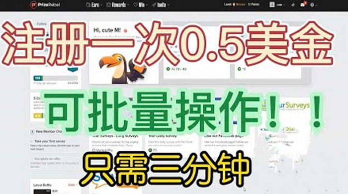 国外注册一次 0.5 美金项目：只需三分钟无脑操作、小白工作室福利 - KingHub