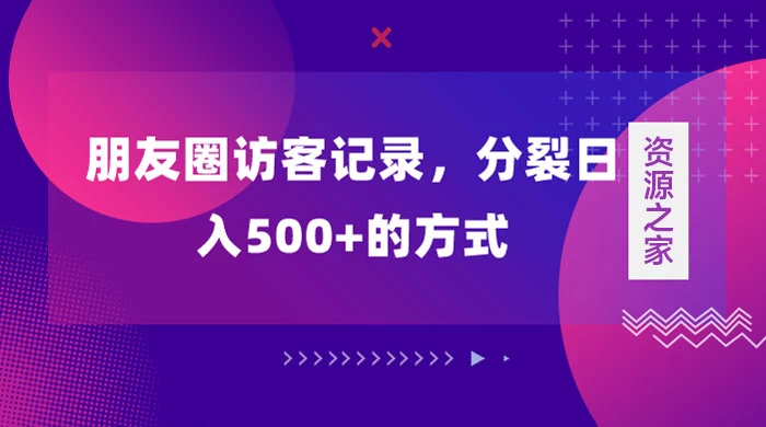 朋友圈访客记录，分裂日入500+，变现加分裂 - KingHub