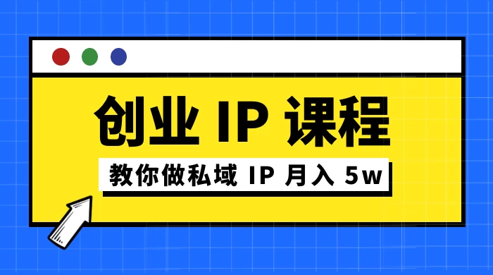 价值 2980 创业 IP 课程，教你做私域 IP 月入 5w - KingHub
